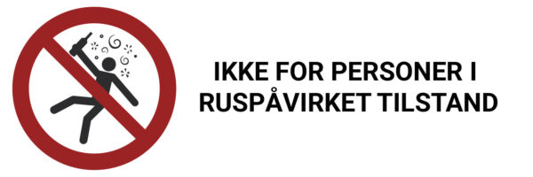 Ikke for personer i ruspåvirket tilstand – ISO 7010 - Bilde 2