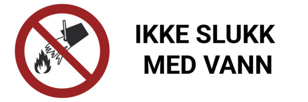 Ikke slukk med vann – ISO 7010 - Bilde 2