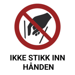 Ikke stikk inn hånden – ISO 7010