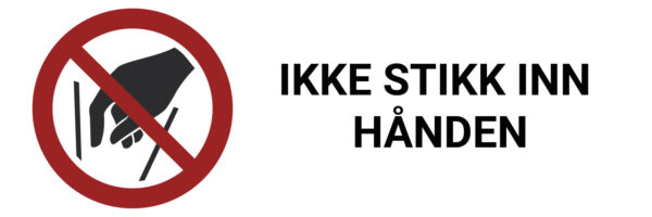 Ikke stikk inn hånden – ISO 7010 - Bilde 2