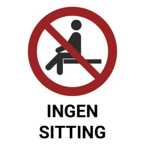Ingen sitting – ISO 7010
