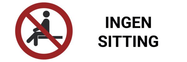 Ingen sitting – ISO 7010 - Bilde 2