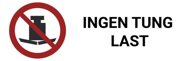Ingen tung last – ISO 7010 - Bilde 2