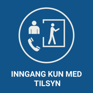 Inngang kun med tilsyn – ISO 7010
