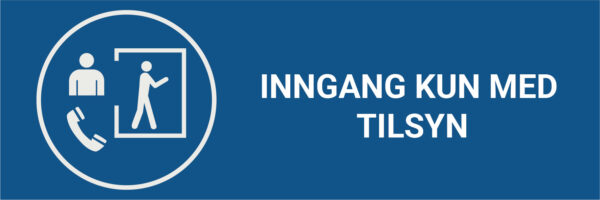 Inngang kun med tilsyn – ISO 7010 - Bilde 2