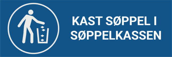 Kast søppel i søppelkassen – ISO 7010 - Bilde 2