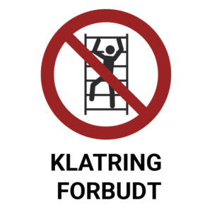 Klatring forbudt – ISO 7010