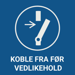 Koble fra før vedlikehold – ISO 7010