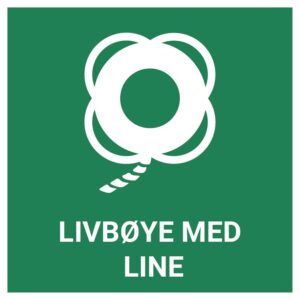 Livbøye med line – ISO 7010