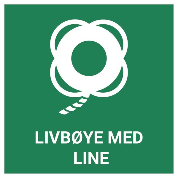 Livbøye med line – ISO 7010