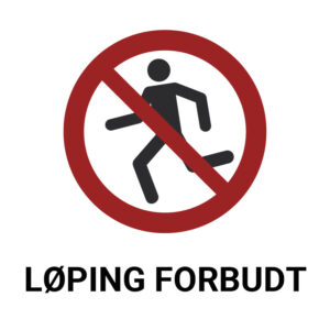Løping forbudt – ISO 7010