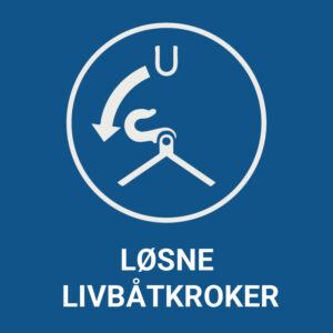 Løsne livbåtkroker – ISO 7010