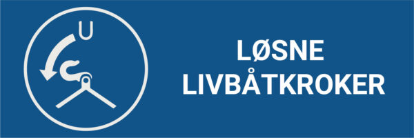 Løsne livbåtkroker – ISO 7010 - Bilde 2