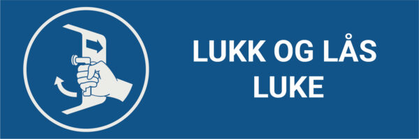 Lukk og lås luke – ISO 7010 - Bilde 2