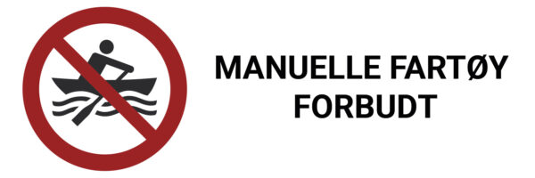 Manuelle fartøy forbudt – ISO 7010 - Bilde 2