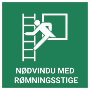 Nødvindu med rømningsstige – ISO 7010