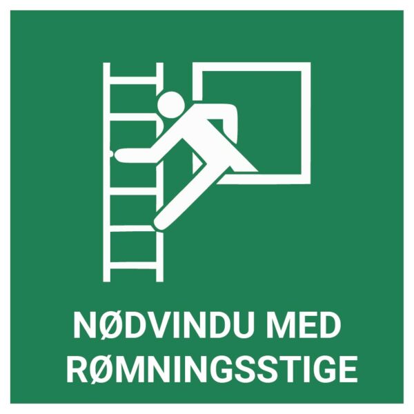 Nødvindu med rømningsstige – ISO 7010