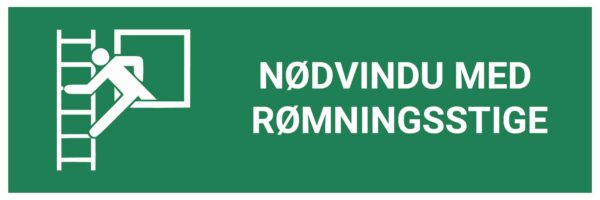 Nødvindu med rømningsstige – ISO 7010 - Bilde 2