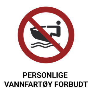 Personlige vannfartøy forbudt – ISO 7010