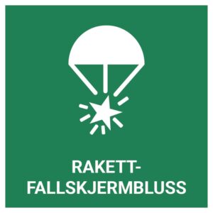Rakett-fallskjermbluss – ISO 7010