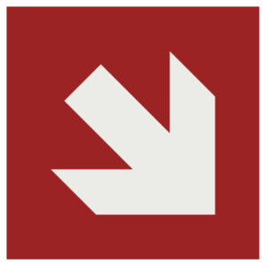 Retningspil 45 grader høyre – ISO 7010