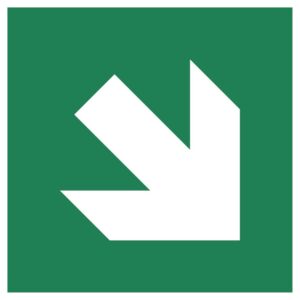 Retningspil 45 grader høyre – ISO 7010