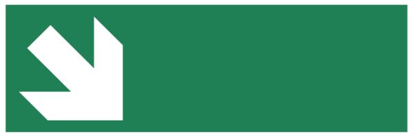 Retningspil 45 grader venstre – ISO 7010 - Bilde 2