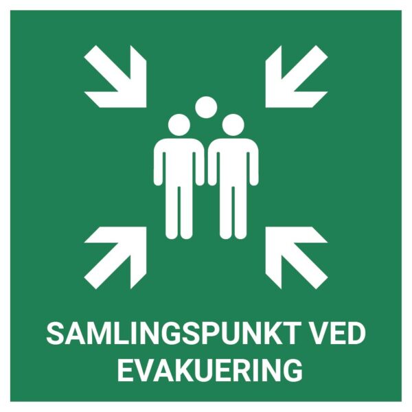 Samlingspunkt ved evakuering – ISO 7010