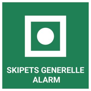 Skipets generelle alarm – ISO 7010