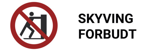 Skyving forbudt – ISO 7010 - Bilde 2