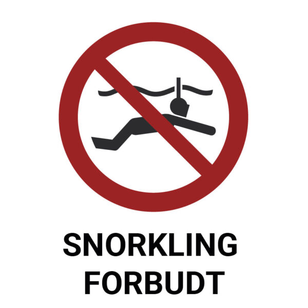 Snorkling forbudt – ISO 7010