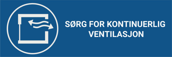 Sørg for kontinuerlig ventilasjon – ISO 7010 - Bilde 2