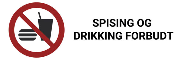 Spising og drikking forbudt – ISO 7010 - Bilde 2