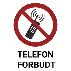 Telefon forbudt – ISO 7010