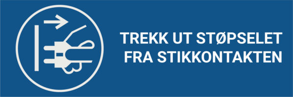 Trekk ut støpselet fra stikkontakten – ISO 7010 - Bilde 2