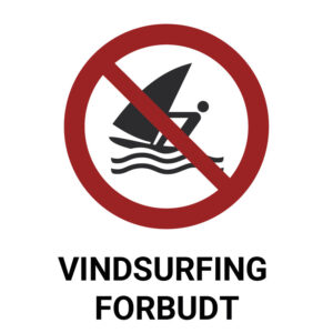 Vindsurfing forbudt – ISO 7010