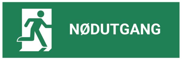 Nødutgang høyre – ISO 7010 - Bilde 2