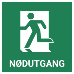 Nødutgang venstre – ISO 7010